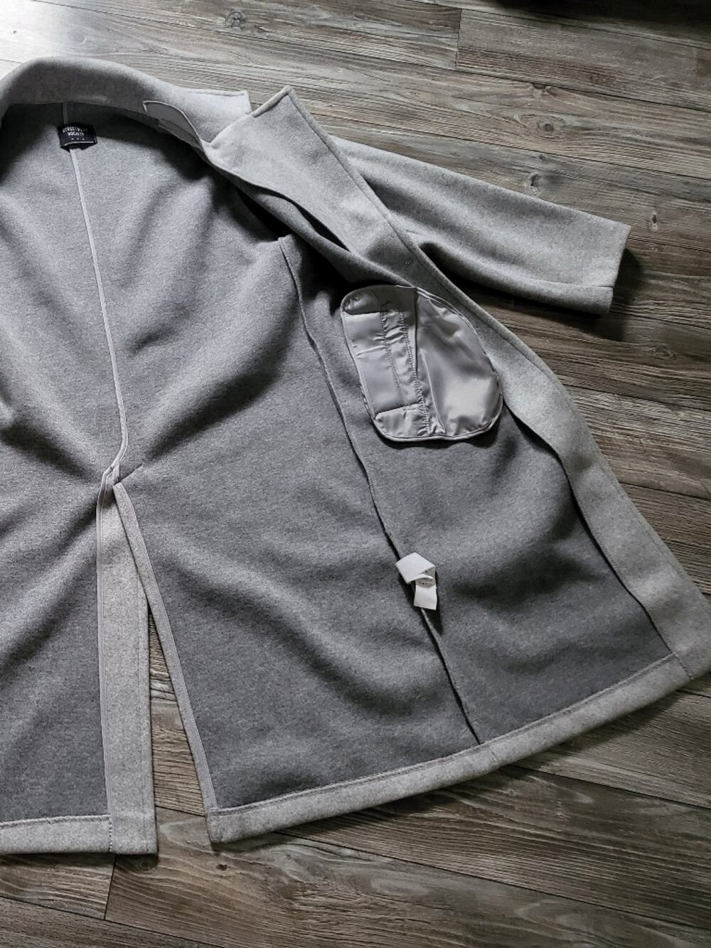 Streetwear Society Grey Overcoat Coat Jacket Medium New Never Worn - Picture 5 of 13